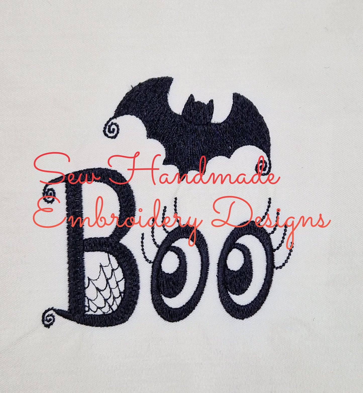 BOO BAT EYES HALLOWEEN HARVEST Machine Embroidery Design - B0024 4 x 4