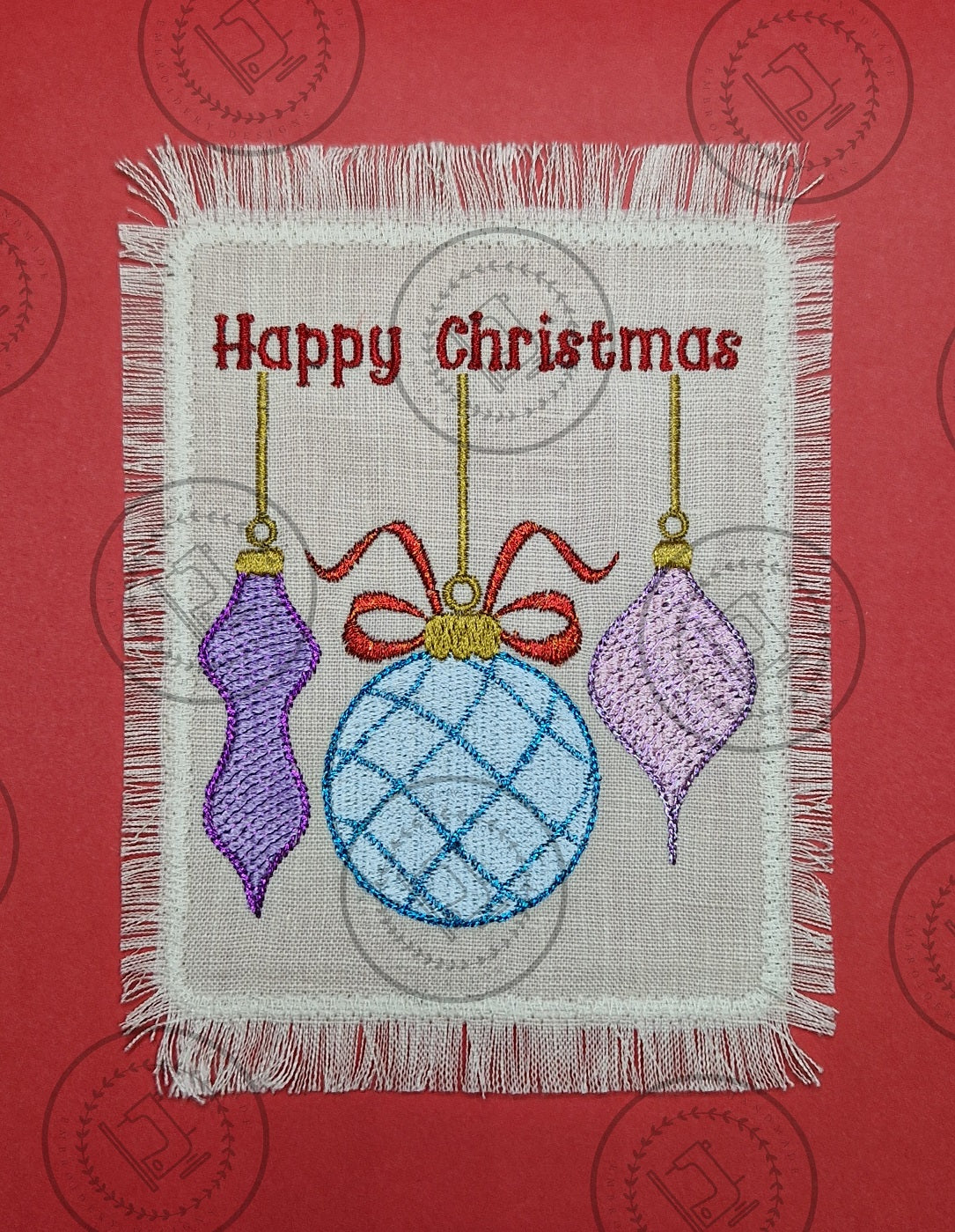 CHRISTMAS BAUBLE TRIO Machine Embroidery Design