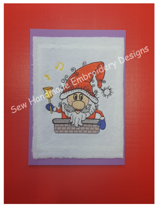 CHRISTMAS CHIMNEY SANTA Machine Embroidery Design