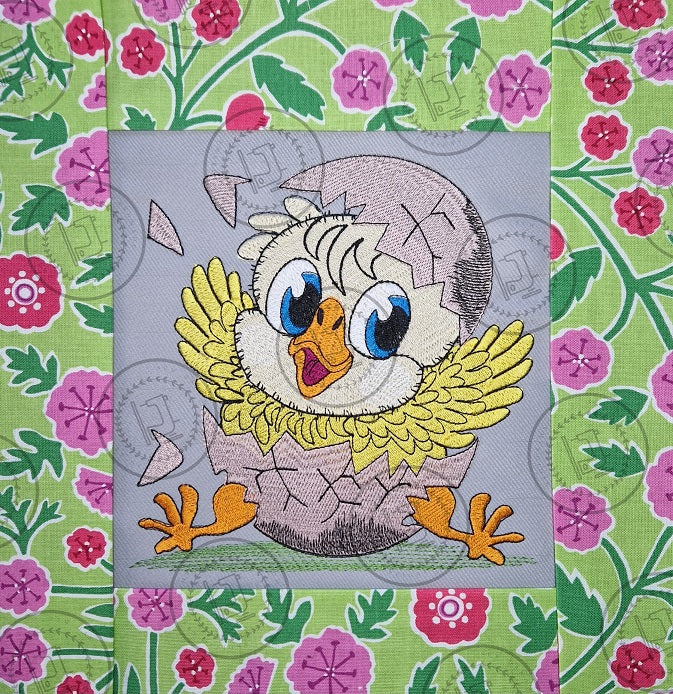 CRACKING EASTER EGG CHICK CHICKEN Machine Embroidery Design