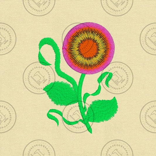 FRINGE FLOWER TRIPLE COLOUR Machine Embroidery Design