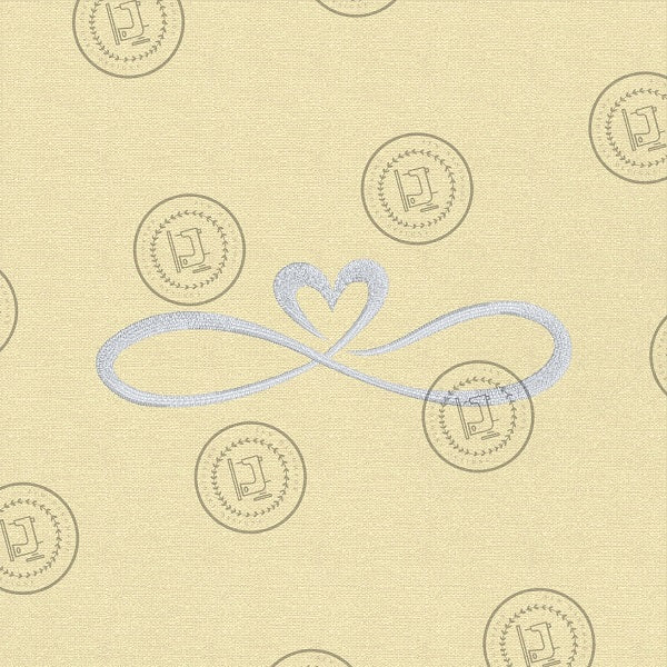 INFINITY LOVE HEART Machine Embroidery Design - ILH24 2 x 6