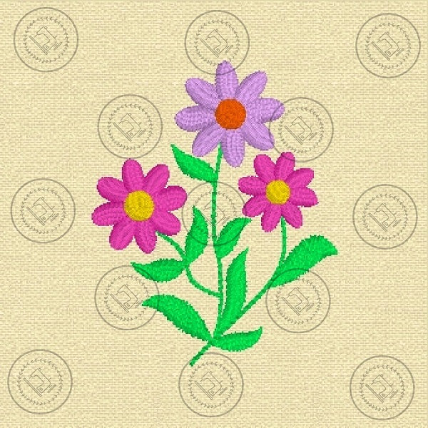 PRETTY LITTLE FLOWER Machine Embroidery Design 2 x 2.5