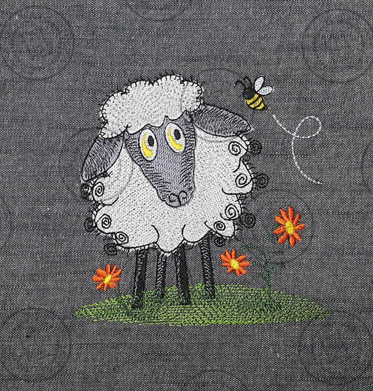 RAGGY SHEEP Machine Embroidery Design
