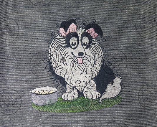 RAGGY COLLIE SHEEPDOG PUPPY DOG Machine Embroidery Design