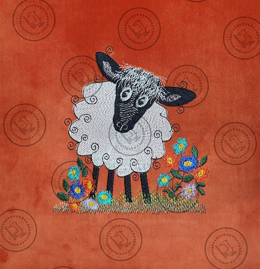 RAGGY FLUFFY LAMB SHEEP Machine Embroidery Design