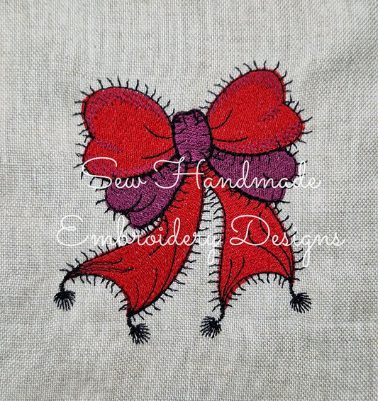 RAGGY BOW Machine Embroidery Design