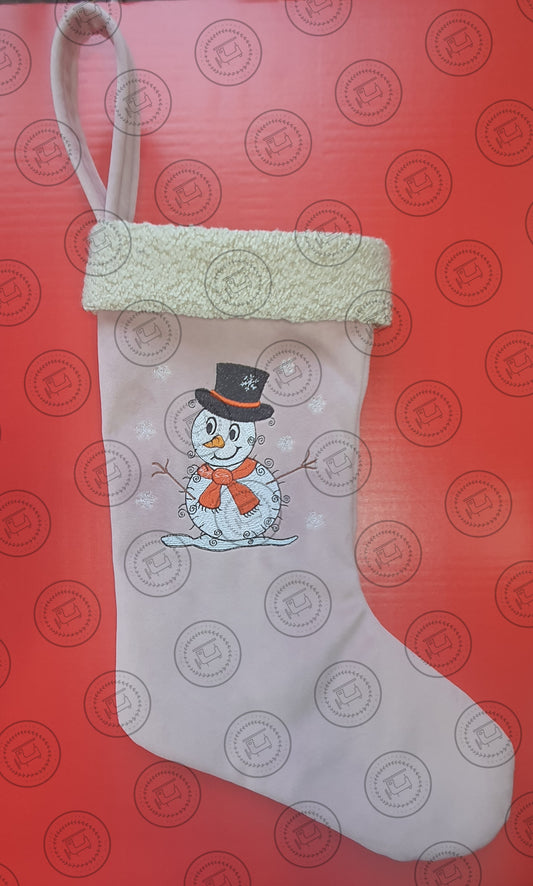 RAGGY CHRISTMAS SNOWMAN Embroidery Design