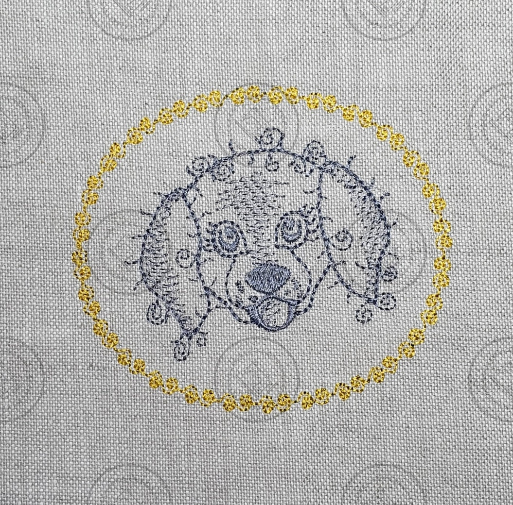 SKETCH CAMEO PUPPY DOG Embroidery Design - SC10 3.5 x 4