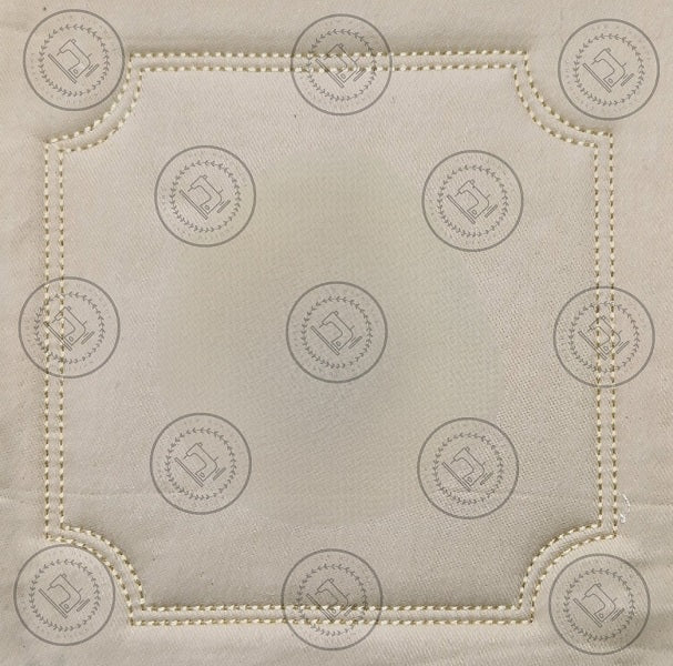 SQUARE FRAME DOUBLE OUTLINE WITH INSET CORNERS Machine Embroidery Design 4.75 x 4.75
