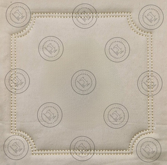 SQUARE FRAME DOUBLE OUTLINE WITH INSET CORNERS Machine Embroidery Design 4.75 x 4.75