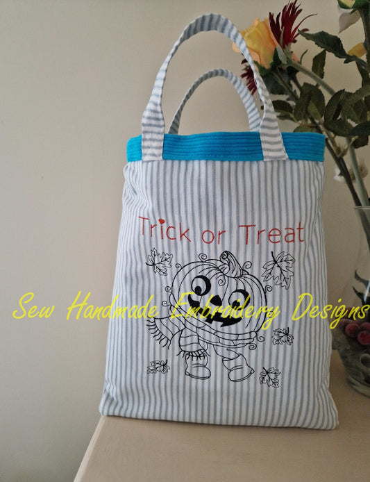 SKETCH RAGGY HARVEST HALLOWEEN PUMPKIN Machine Embroidery Design