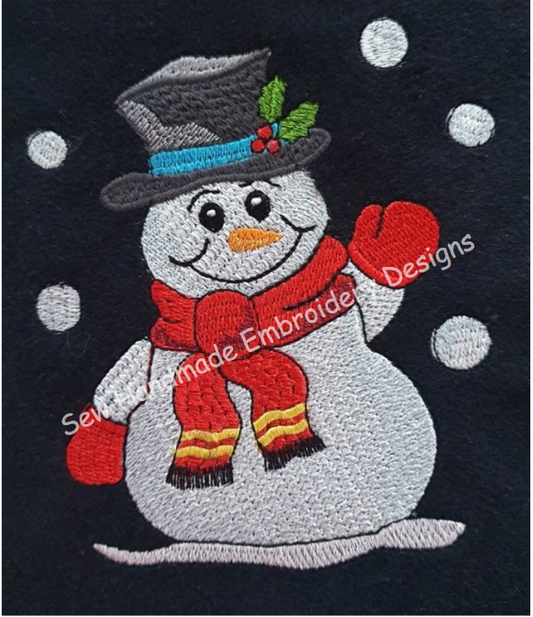 SNOWMAN Machine Embroidery Design - OSM21 5.25 x 6.25