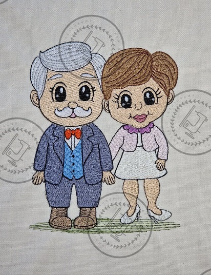 SWEET COUPLE MAN WOMAN HUSBAND WIFE Machine Embroidery Design