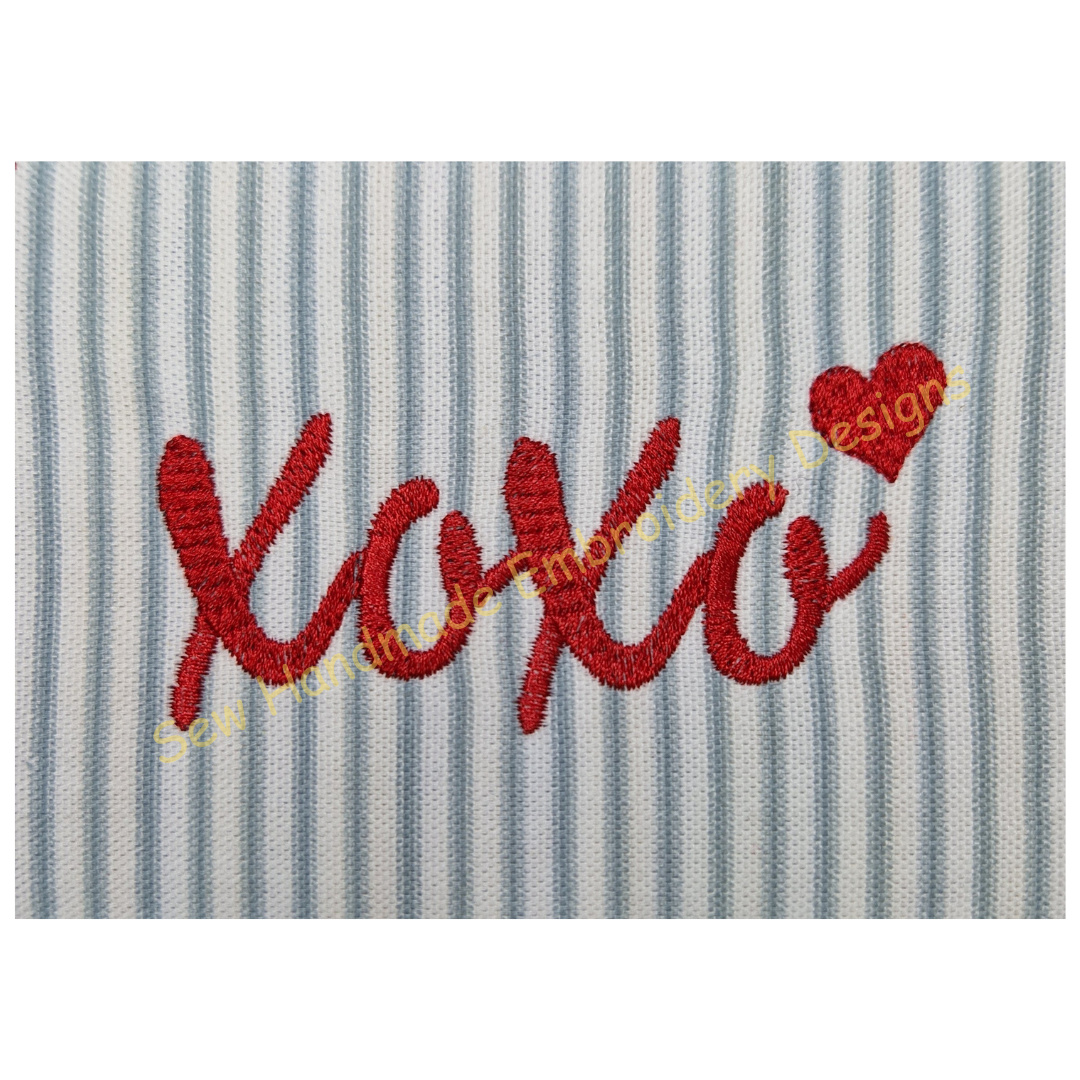 VALENTINE KISSES LOVE & HUGS Machine Embroidery Design
