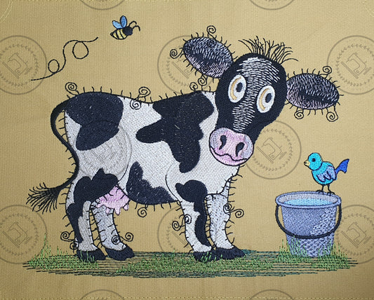RAGGY COW Machine Embroidery Design