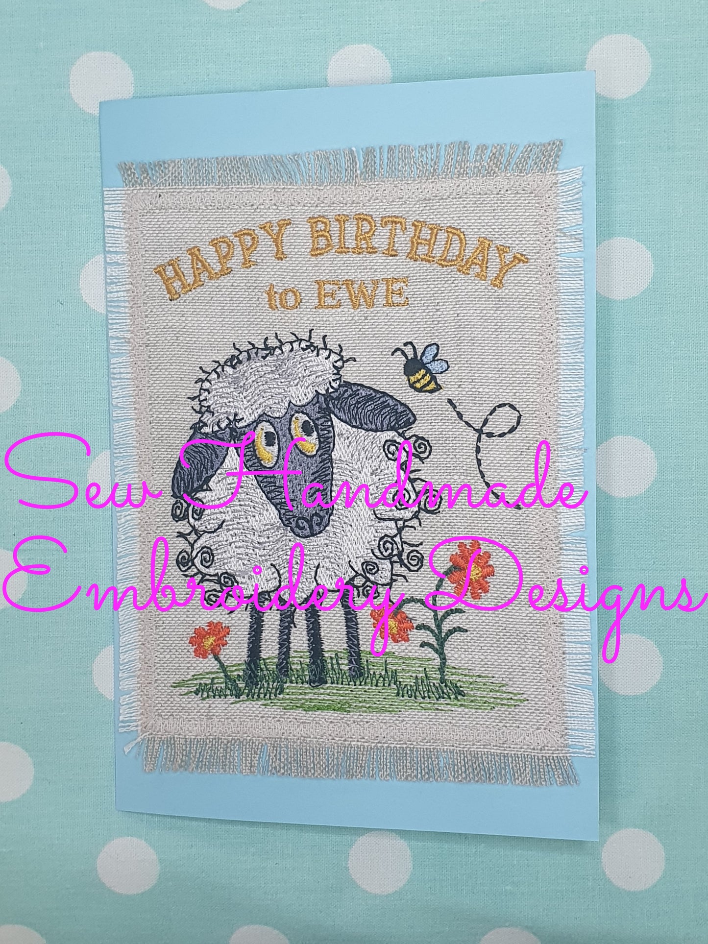 RAGGY SHEEP Machine Embroidery Design