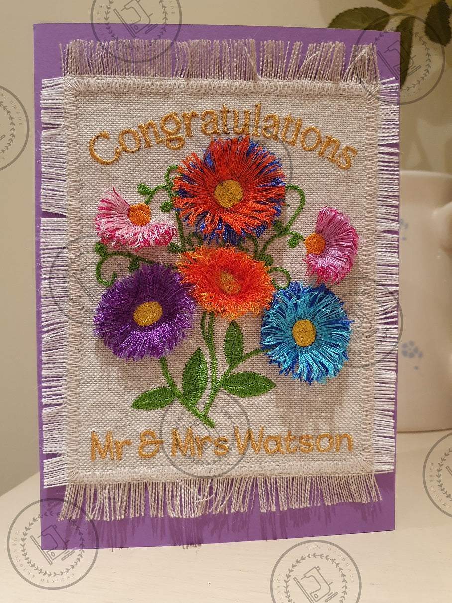 ASSORTED FRINGE FLOWERS Machine Embroidery Design