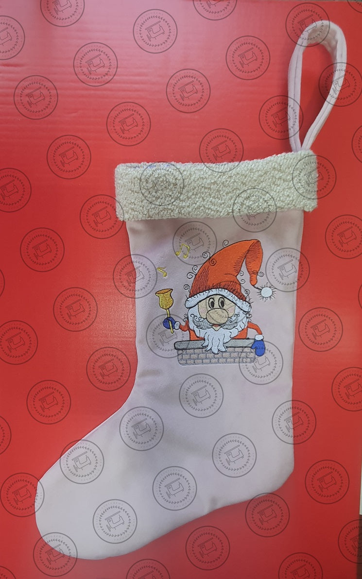 CHRISTMAS CHIMNEY SANTA Machine Embroidery Design
