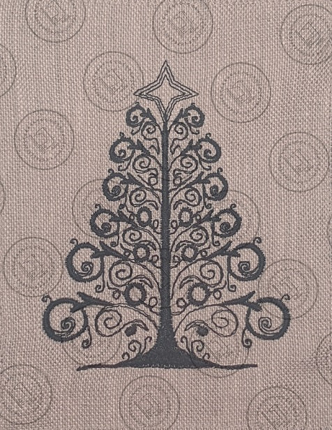 SWIRLY SILHOUETTE CHRISTMAS TREE - CT23  3.5 x 4