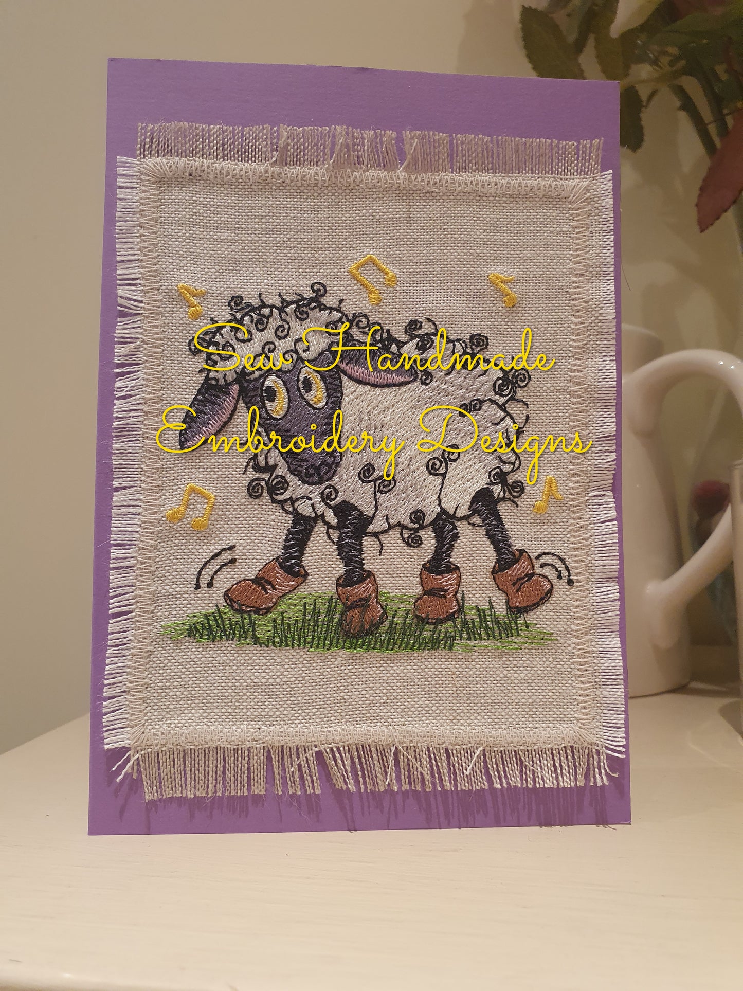 DANCING RAGGY SHEEP Machine Embroidery Design