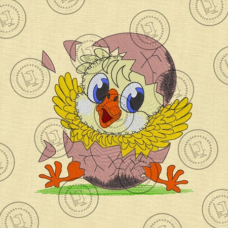 CRACKING EASTER EGG CHICK CHICKEN Machine Embroidery Design