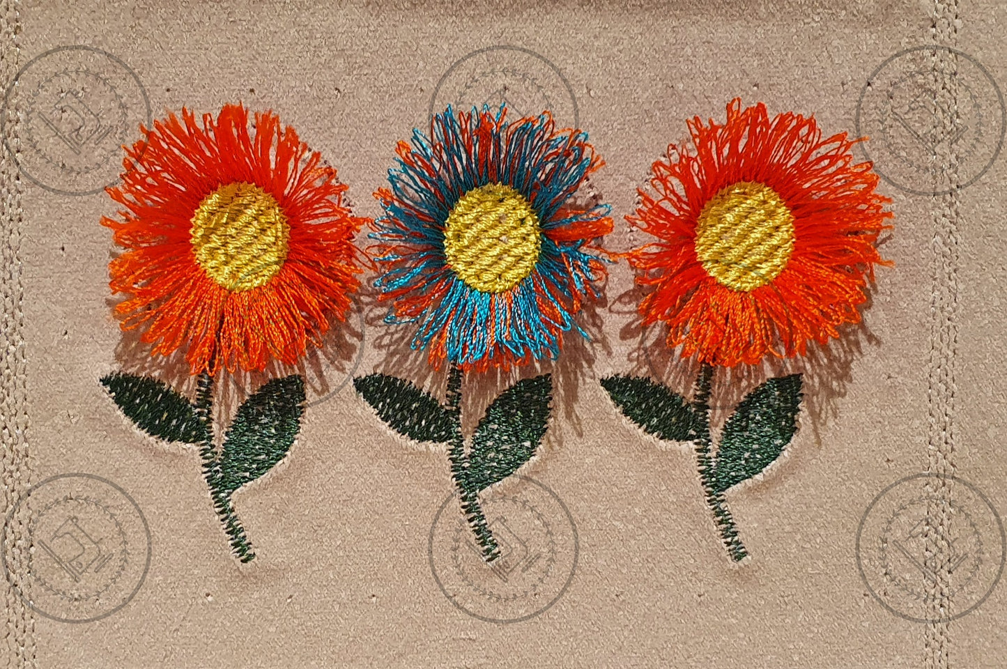 FRINGE FLOWERS Embroidery Design - FF0523   2.75 x 4.5