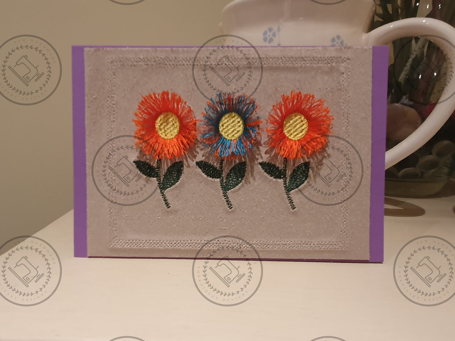 FRINGE FLOWERS Embroidery Design - FF0523   2.75 x 4.5