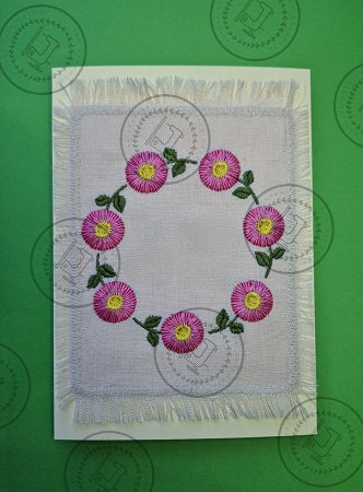 FRINGE FLOWERS CIRCLE Machine Embroidery Design