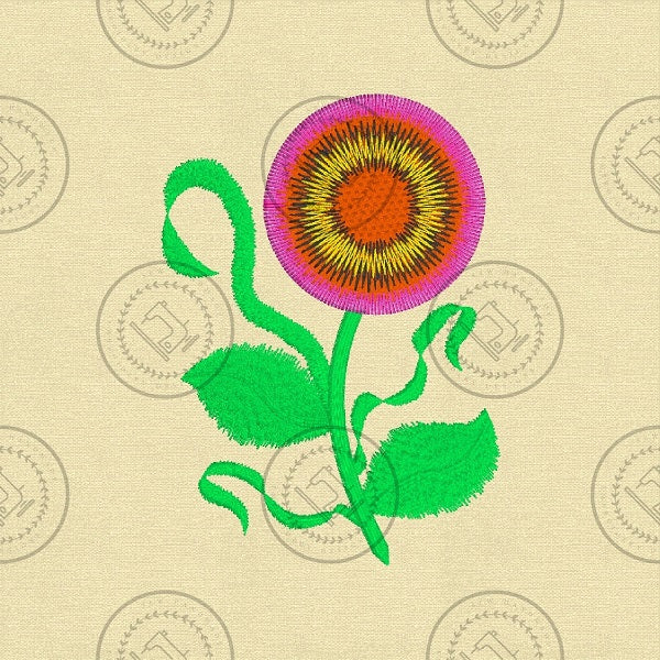 FRINGE FLOWER TRIPLE COLOUR Machine Embroidery Design