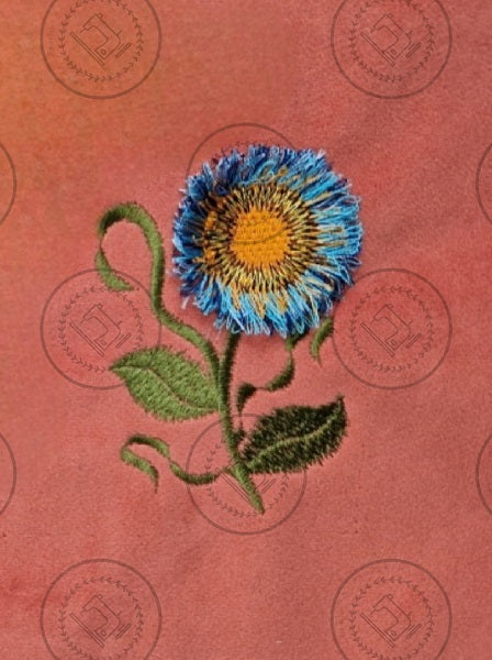 FRINGE FLOWER TRIPLE COLOUR Machine Embroidery Design