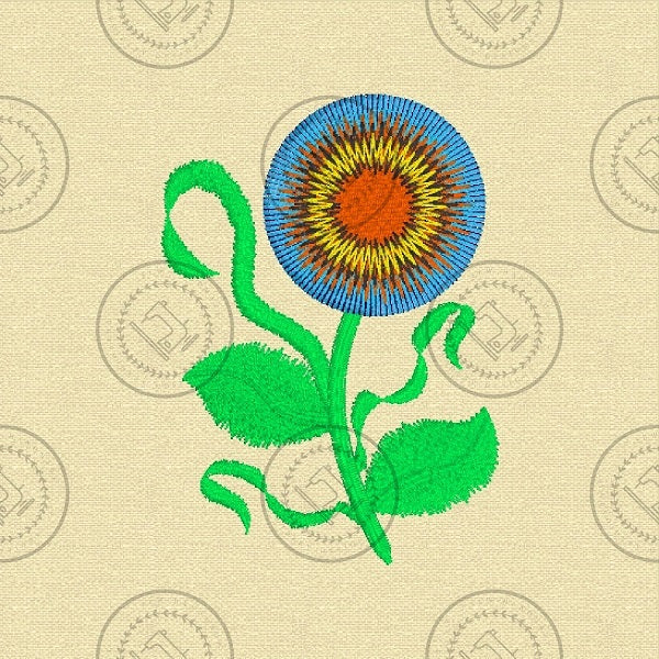 FRINGE FLOWER TRIPLE COLOUR Machine Embroidery Design