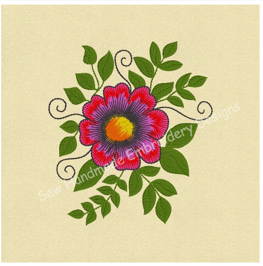 FLORAL FLOWER Machine Embroidery Design