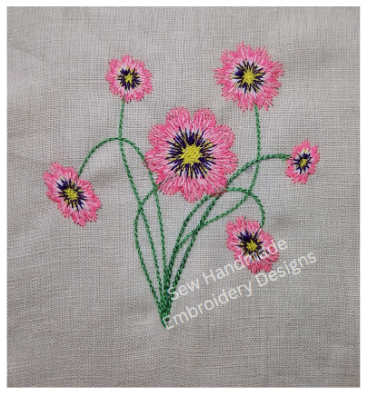 FLUFFY FLOWERS Machine Embroidery Design