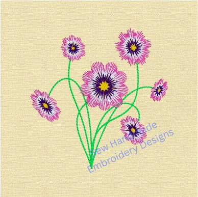 FLUFFY FLOWERS Machine Embroidery Design