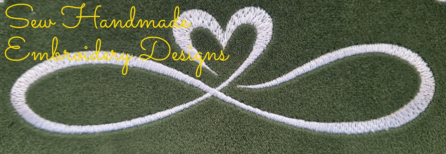 INFINITY LOVE HEART Machine Embroidery Design - ILH24   2 x 6