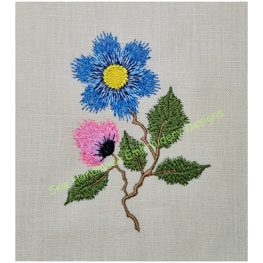JANUARY FLOWER Machine Embroidery Design