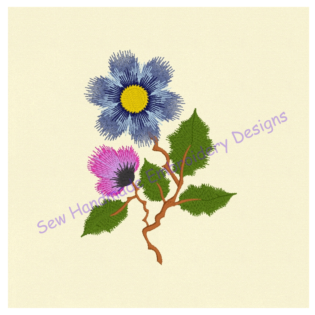 JANUARY FLOWER Machine Embroidery Design
