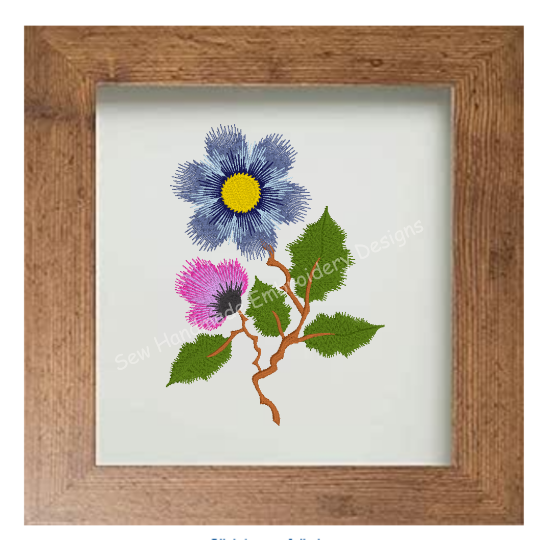 JANUARY FLOWER Machine Embroidery Design