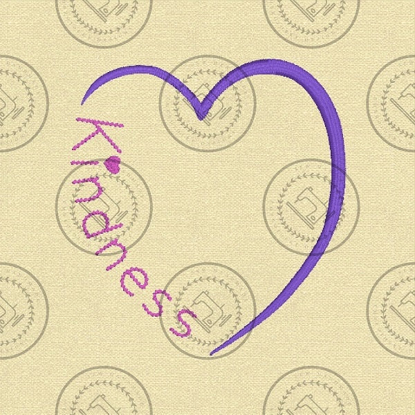 KINDNESS HEART Machine Embroidery Design - KH824  4 x 4