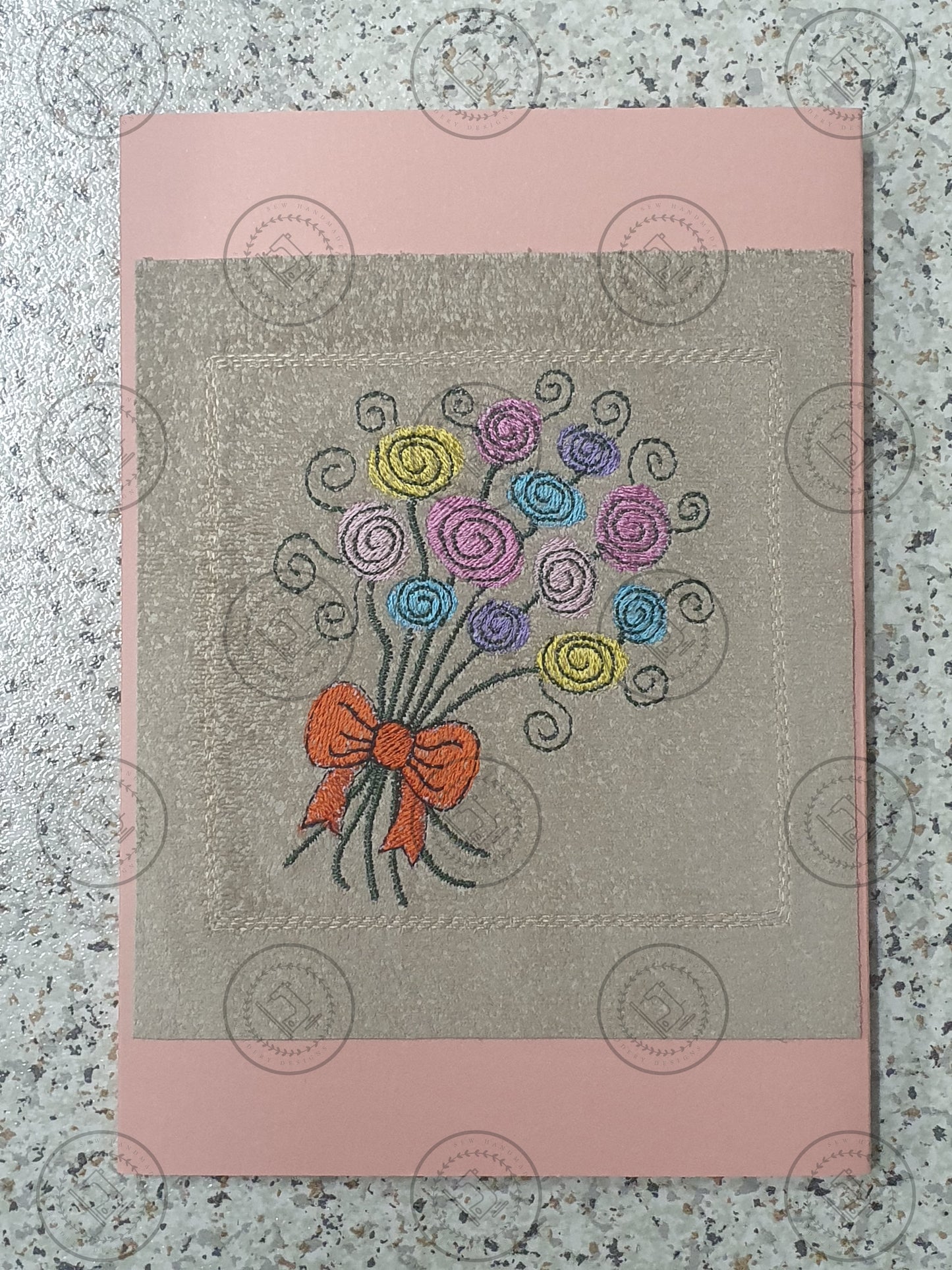 LOLLIPOP FLOWERS Machine Embroidery Design