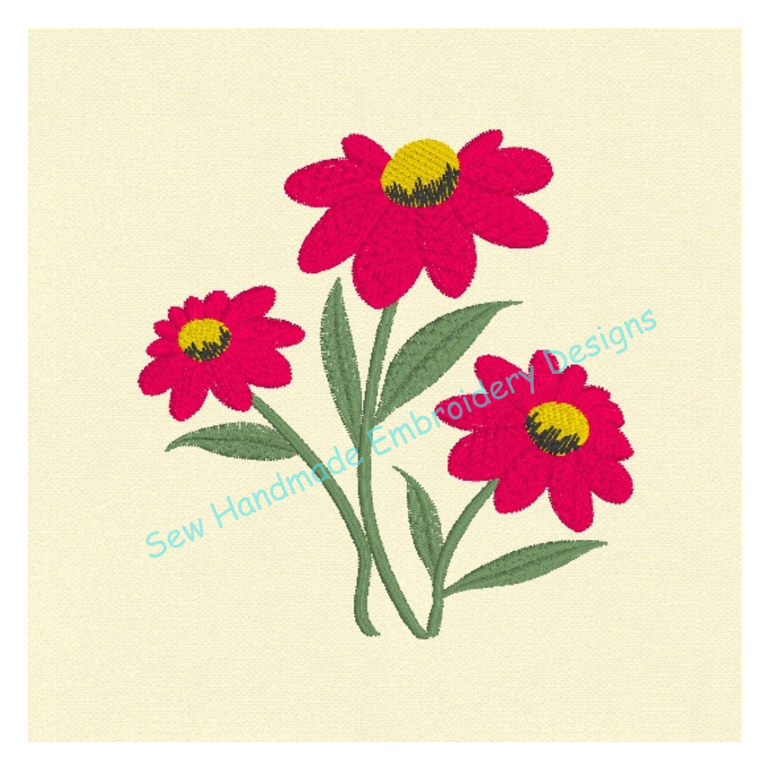 PRETTY FLOWERS Machine Embroidery Design