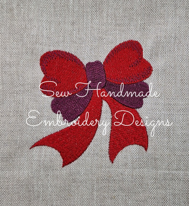 PRETTY BOW Machine Embroidery Design