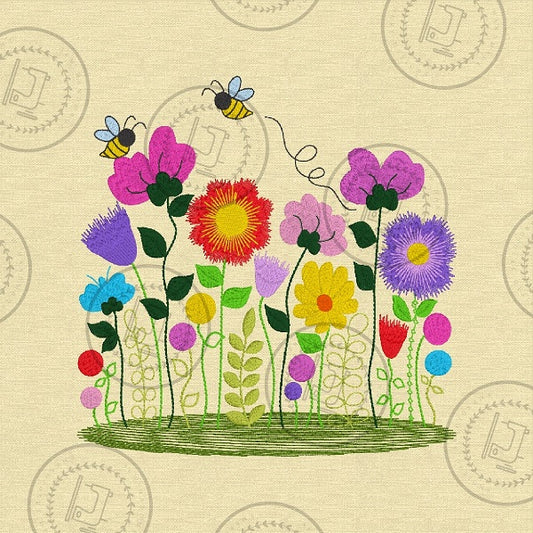 PRETTY FLOWERS FLORAL BLOOMS Machine Embroidery Design