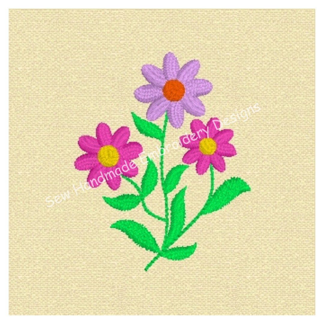 PRETTY LITTLE FLOWER Machine Embroidery Design   2 x 2.5