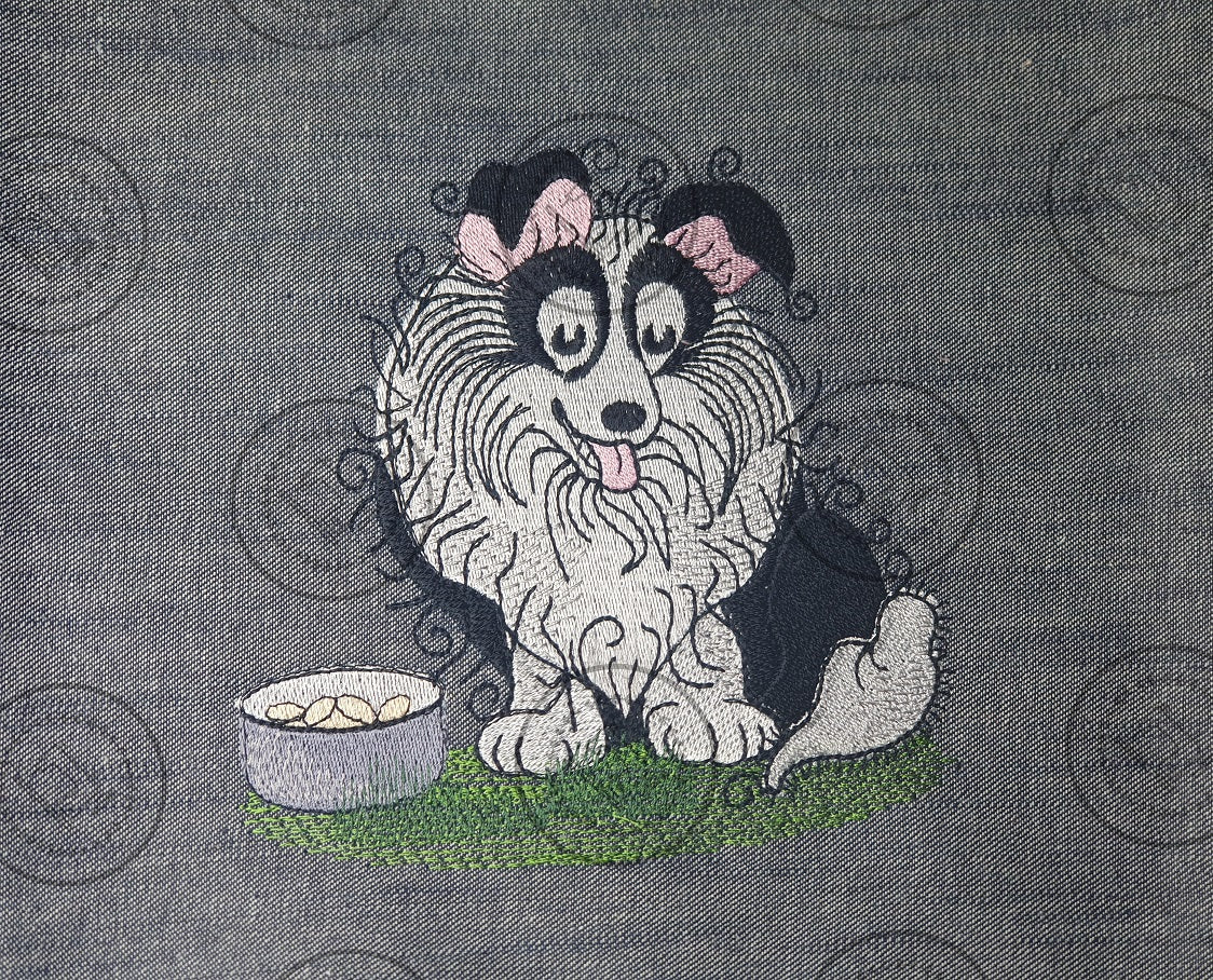 RAGGY COLLIE SHEEPDOG PUPPY DOG Machine Embroidery Design