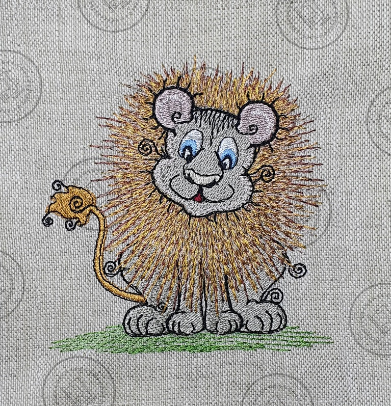 RAGGY LION Machine Embroidery Design