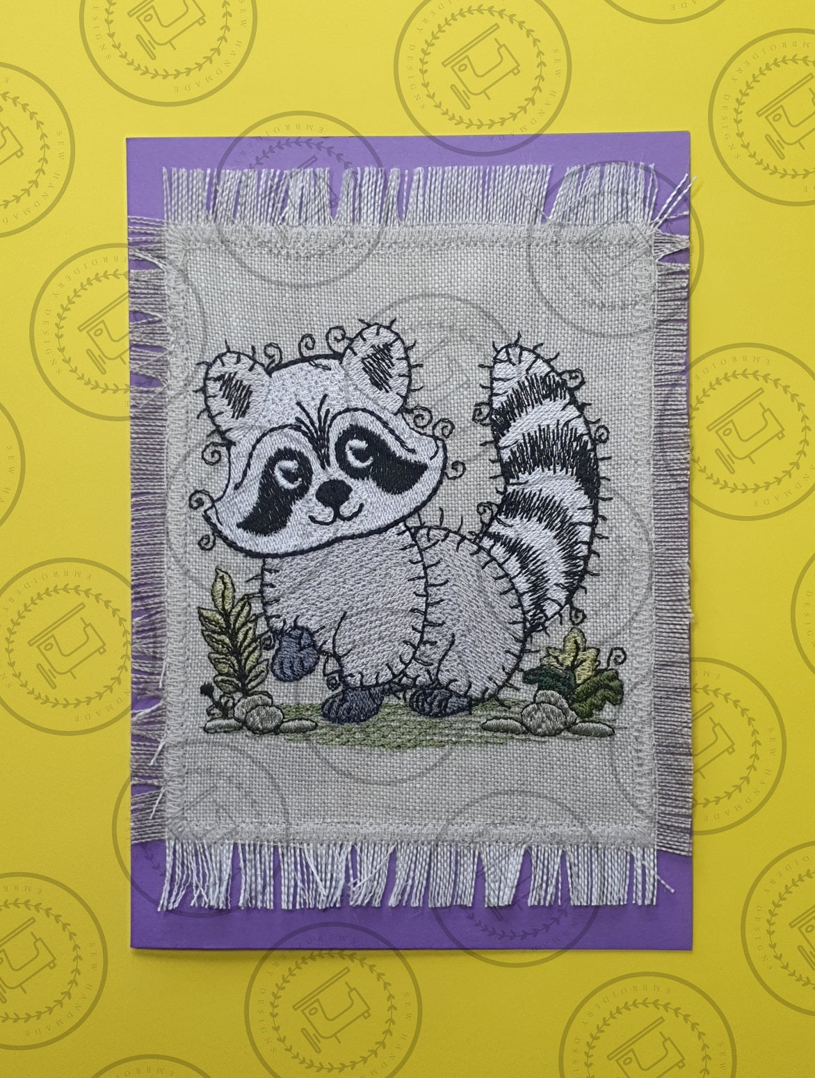 RAGGY RACOON RACCOON Machine Embroidery Design