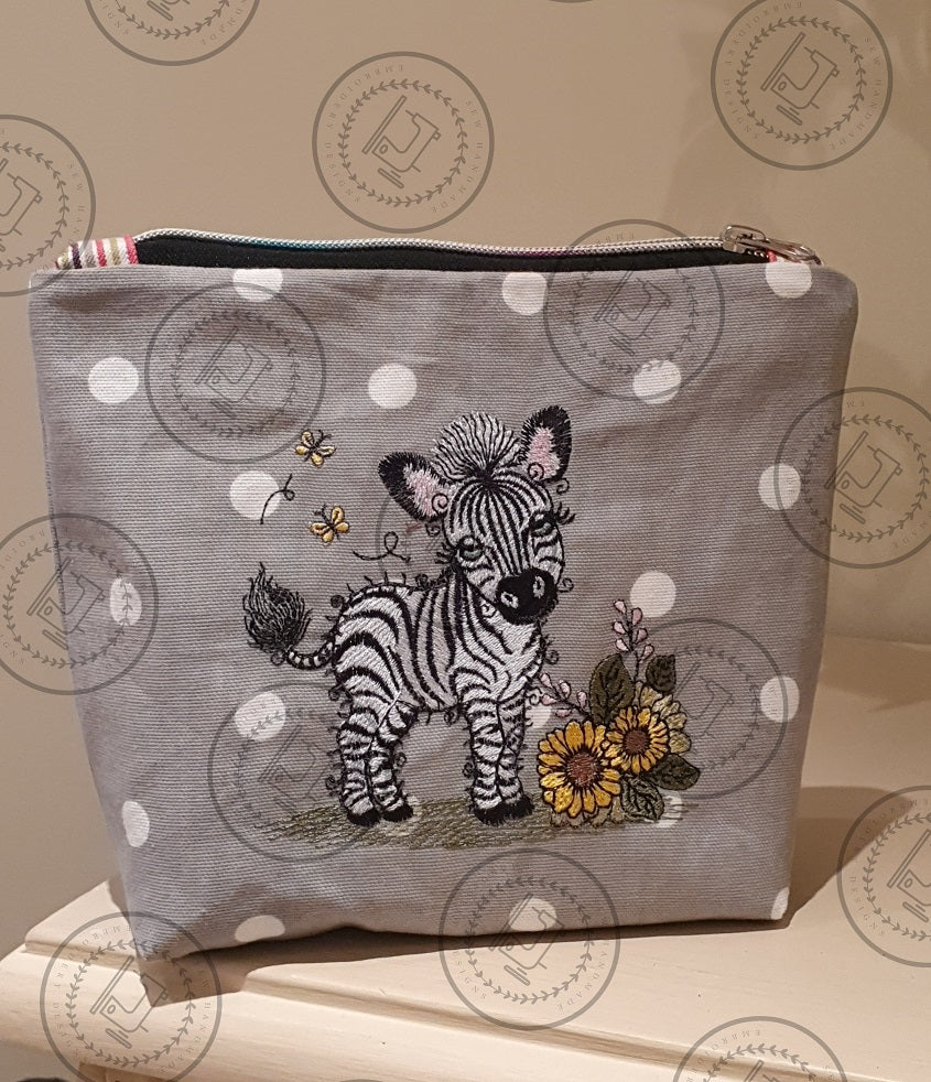 RAGGY ZEBRA  Machine Embroidery Design