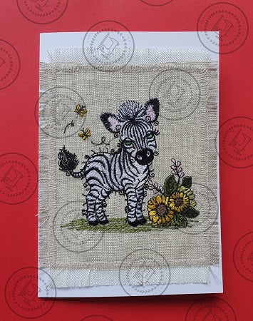 RAGGY ZEBRA  Machine Embroidery Design